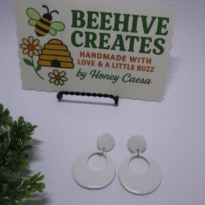 Groovy Retro Vintage Inspired Mod Earrings, 60s, 70s, Boho style,Flower Polymer